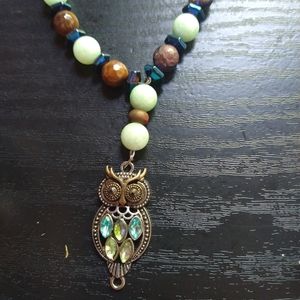 handmade owl necklace